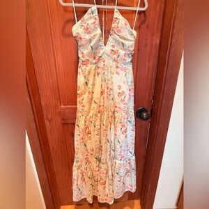 Floral Halter Maxi Dress